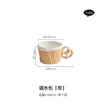 Custom Logo 300ml 3D Waffle Ceramic Mug & Saucer Set - Image 5