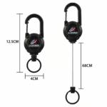 Custom Logo Retractable Key Reel Carabiner Badge Holder - Image 4