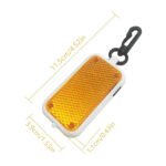Custom Logo LED Safety Flashlight Keychain with Carabiner - Image 3