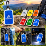 Custom Logo LED Safety Flashlight Keychain with Carabiner - Image 7