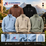 Custom Logo Oversized Fleece Quarter-Zip Windbreaker - Image 9