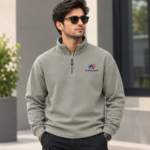 Custom Logo Oversized Fleece Quarter-Zip Windbreaker - Image 6