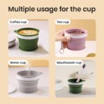 Custom Logo 170ml 200ml Collapsible Silicone Travel Cup - Image 3