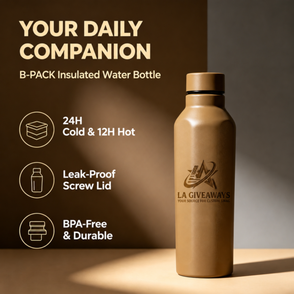 Custom Logo Diamond-Shaped Insulated Steel Water Bottle